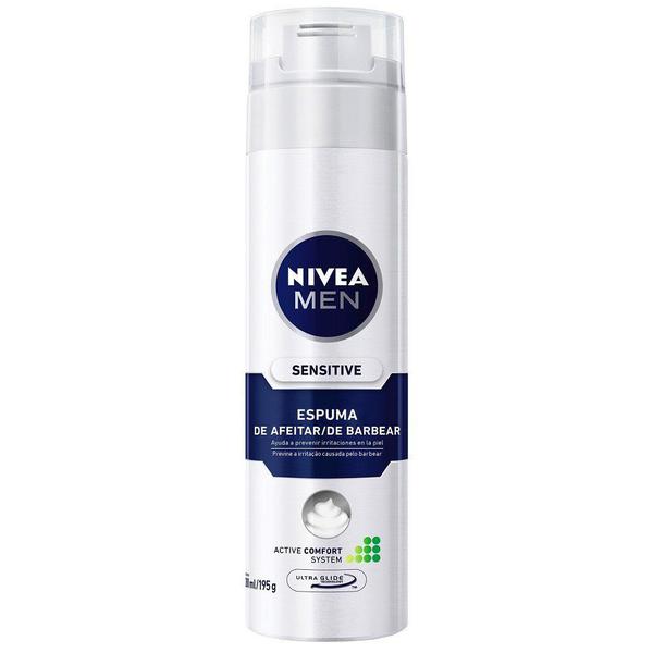 Espuma de Barbear Sensitive - Nivea For Men - 200ml