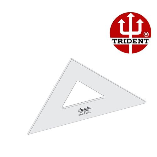 Esquadro de Acrílico Trident 16cm - Sem Escala - Ref.2516