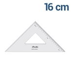 Esquadro Trident / Desetec 16 cm 45°|45°|90° com escala - 1516