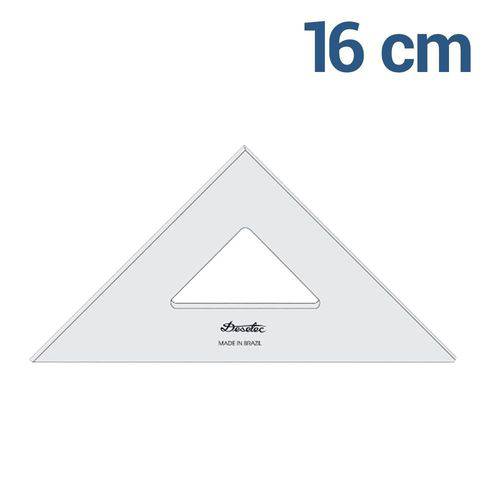 Esquadro Trident / Desetec 16 Cm 45°|45°|90° Sem Escala - 2516