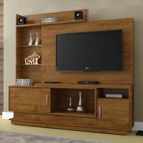 Estante Home Theater Adustina P/Tv 130x85 Cm Caramelo - Chf Móveis