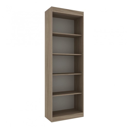 Estante Livreiro 4 Prateleiras Ho-2905 Home Office Hecol Avelã Tx/Branco Tx