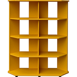 Estante Livreiro Twist Organizador Canto Amarelo - Orb