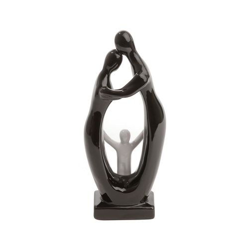 Estatueta, Figurino Casal 30cm de Cerâmica Black And White Prestige - R1814