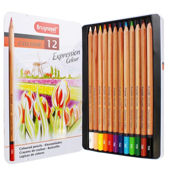 Estojo Lápis de Cor Bruynzeel Expression Colour 12 Cores