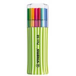 Estojo Verde - Caneta Stabilo Pen 68 com 15 cores