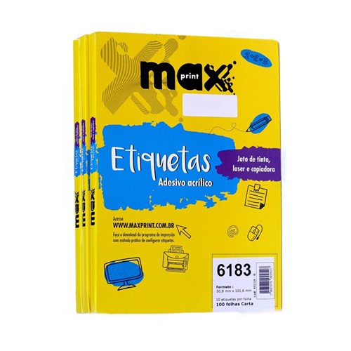 Etiqueta Adesiva Maxprint 6183 50,8x101,6mm com 100 Folhas