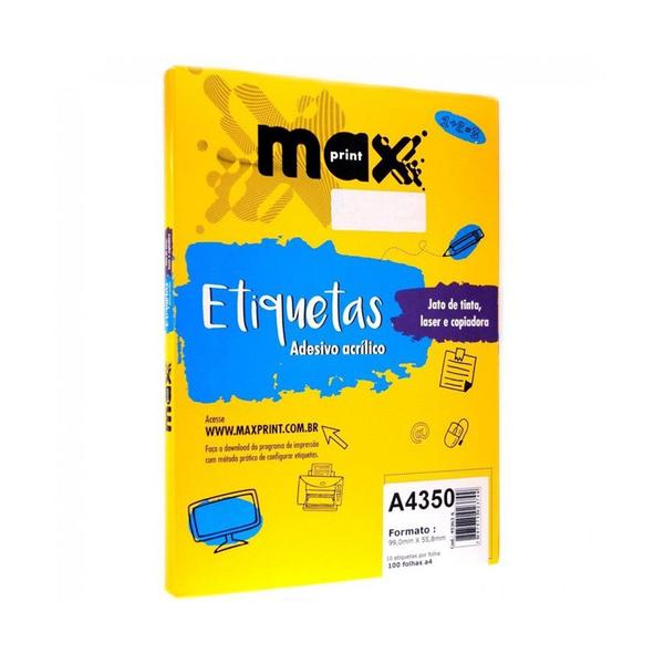 Etiqueta Adesiva Maxprint A4350 99x55,8mm com 100 Folhas