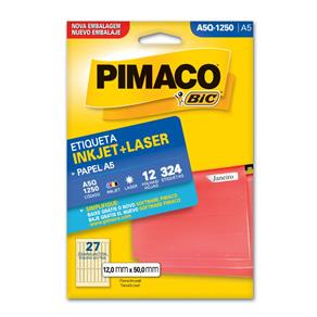 Etiqueta Inkjet Laser A5 12X50Mm A5Q-1250 Pimaco