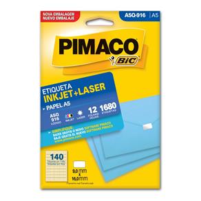 Etiqueta Inkjet Laser A5 9X16Mm A5Q-916 Pimaco