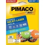 Etiqueta Inkjet/Laser A5 Q1837 18x37 420 Unidades Pimaco
