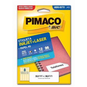Etiqueta Inkjet Laser A5 32X72Mm A5Q-3272 Pimaco