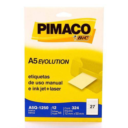 Etiqueta Inkjet/LASER A5R-1250 Pimaco