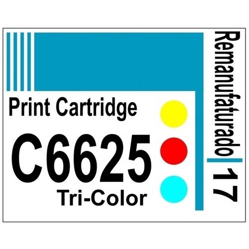 Etiqueta para Cartucho Hp17 Color (C6625) - 10 Uni