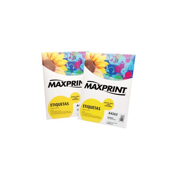 Etiqueta para Impressora a Laser com 100 Folhas 31,0X63,5mm 494412 - Maxprint - Maxprint