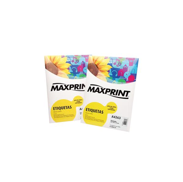 Etiqueta para Impressora a Laser com 100 Folhas 55,8X99mm 493636 - Maxprint - Maxprint