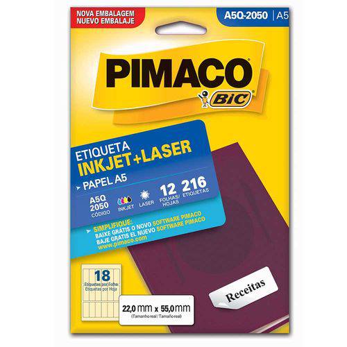 Etiqueta Pimaco A5 Q2050