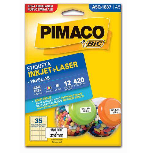 Etiqueta Pimaco A5 Q1837