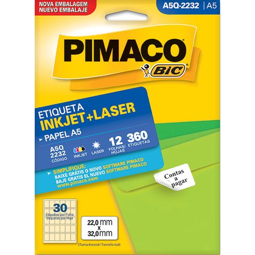 Etiqueta Pimaco A5q-2232 1006219