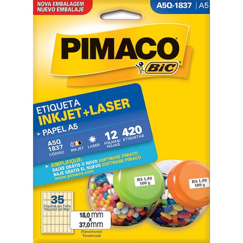 Etiqueta Pimaco A5q-1837 1006215