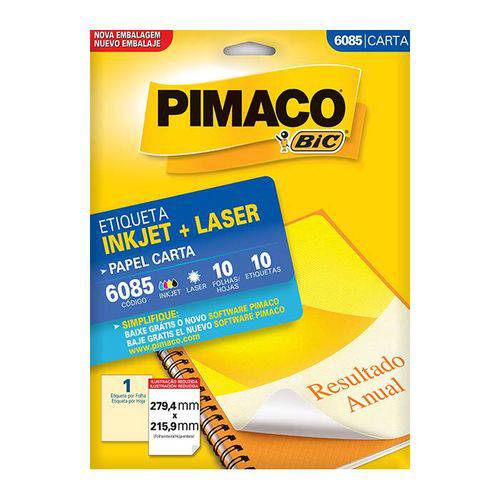 Etiqueta Pimaco Inkjet + Laser - 6085 00903