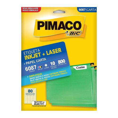 Etiqueta Pimaco Inkjet + Laser - 6087 00904