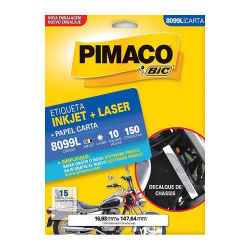 Etiqueta Pimaco Inkjet + Laser - 8099l 00565