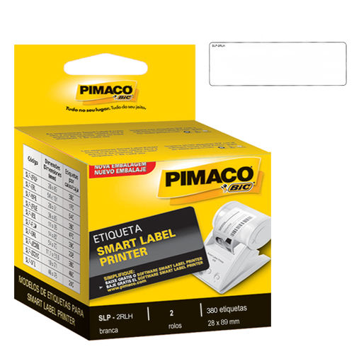 Etiqueta Pimaco Smart Label Printer Slp-2rlh - 380 Etiquetas 28 X 89 Mm