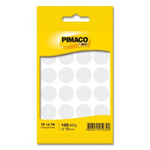 Etiqueta Pimaco Tp-19 Transparente - 5 Folhas