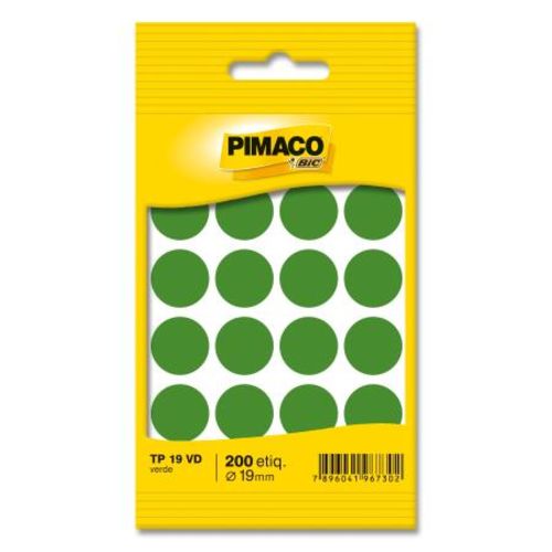 Etiqueta Pimaco Tp-19 Verde - 10 Folhas