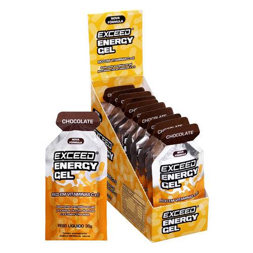 Exceed Energy Gel - Chocolate - 10 Sachês de 30g