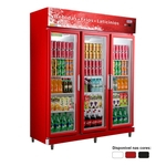 Expositor de Bebidas Vertical 3 Portas 1050 Litros Economic - RF-022 - Frilux