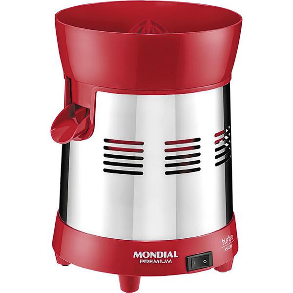 Extrator de Suco Profissional Mondial Premium Turbo E-24 Vermelho/Prata Bivolt