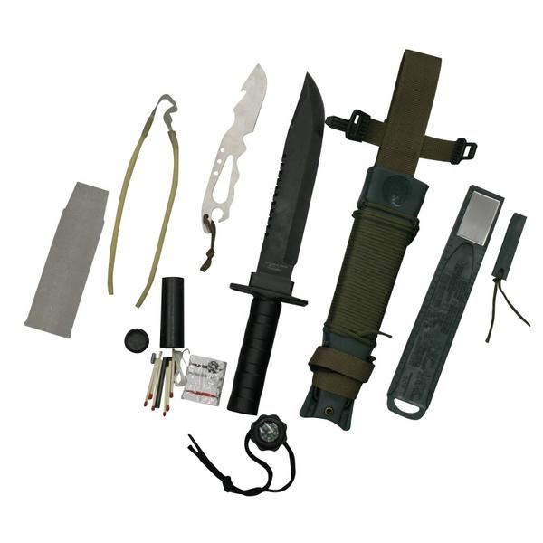 Faca Platoon com Kit de Sobrevivência, Caça e Pesca Verde Musgo Nautika 321160