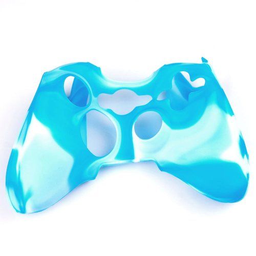Factop Xbox360 Controlador Azul Branco Camo de Silicone Pele Caso