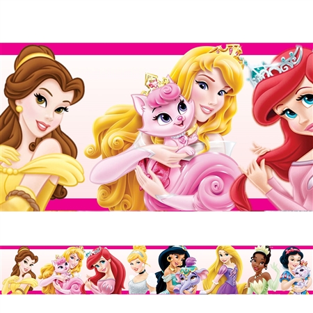 Faixa Decorativa Princesas da Disney Rosa