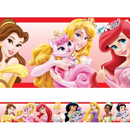 Faixa Decorativa Princesas da Disney Vermelho