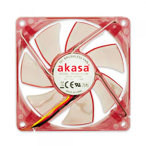 Fan para Gabinete 80mm AK170CR4RDS LED Vermelho AKASA - Akasa