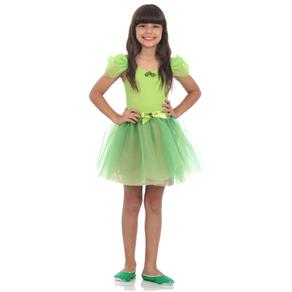 Fantasia Bailarina Verde Limão - Tamanho G
