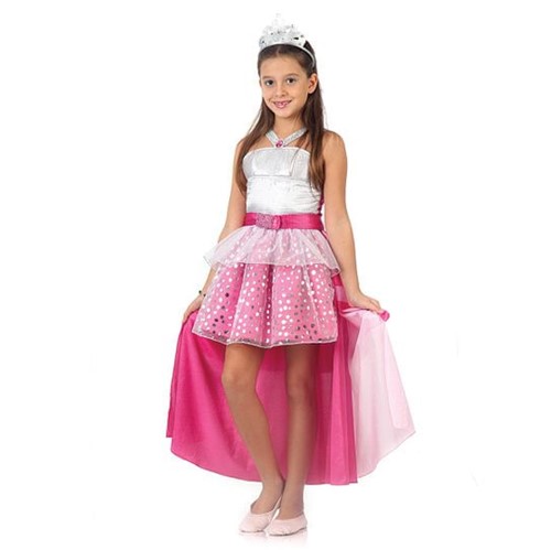 Fantasia Barbie Rock In Royals Infantil Luxo P