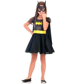 Fantasia Batgirl Princesa Infantil Luxo - G / 9 - 12