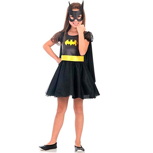 Fantasia Batgirl Princesa Infantil Luxo M 5-8