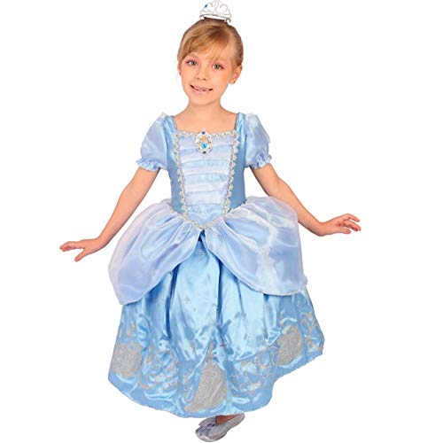 Fantasia Cinderela Infantil Luxo Princesa Disney M 5-8