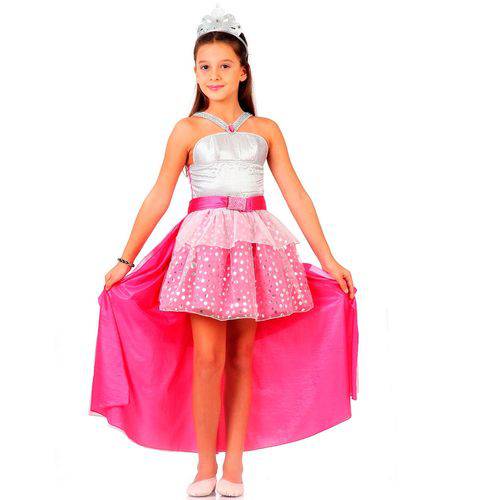 Fantasia da Barbie Rock N Royals Infantil Luxo - M 5 - 8