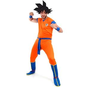 Fantasia Goku Adulto Dragon Ball Z com Peruca - M