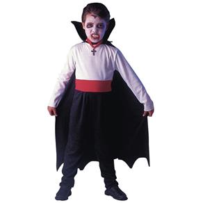 Fantasia Vampiro Stefan Colete Infantil com Capa - Halloween