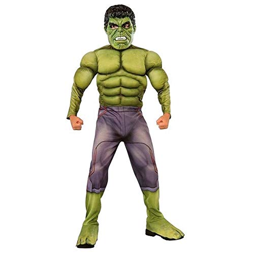 Fantasia Hulk Infantil Deluxe com Músculos Vingadores 2 M 8-10