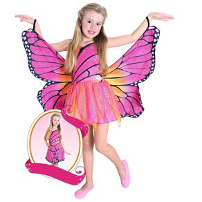 Fantasia Infantil Barbie Butterfly Sulamericana - Tamanho P - 3/4 Anos