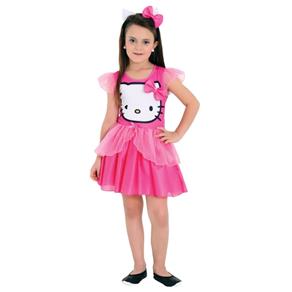 Fantasia Infantil Feminina Vestido - Hello Kitty