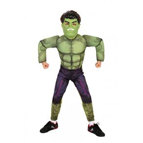 Fantasia Infantil Hulk Vingadores da Marvel com Máscara - Hulk - Médio